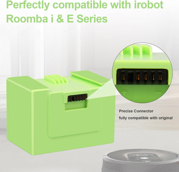 ASUNCELL Li-ion Ersatzakku für i7, 14.4V 4000mAh Akku für iRobot Roomba e und i Serie i7/i7+ i4/i4+