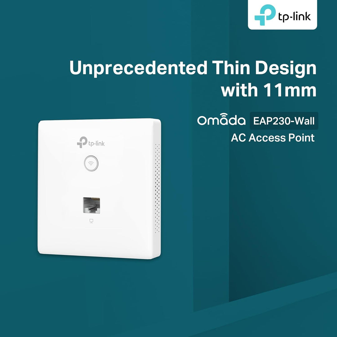 TP-Link EAP230-Wall AC1200 WLAN Gigabit Accesspoint zur Wandmontage (WLAN-Geschwindigkeit bis zu 116