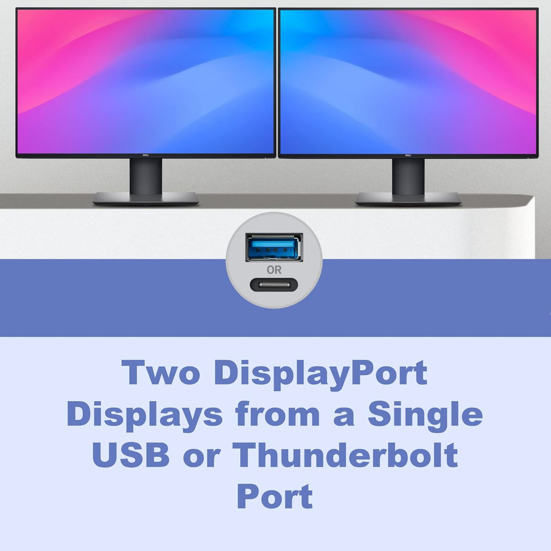 Sonnet DisplayLink Dual 4K DisplayPort Adapter für M1 Macs USB3-DDP4K