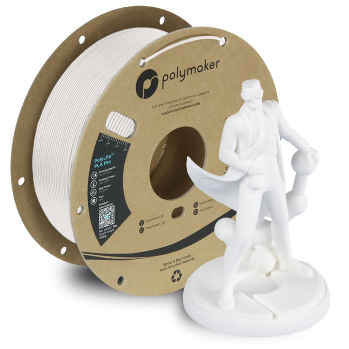Polymaker PolyLite PLA PRO Weiss - 1.75mm - 1kg Weiss 1,75mm, Weiss 1,75mm