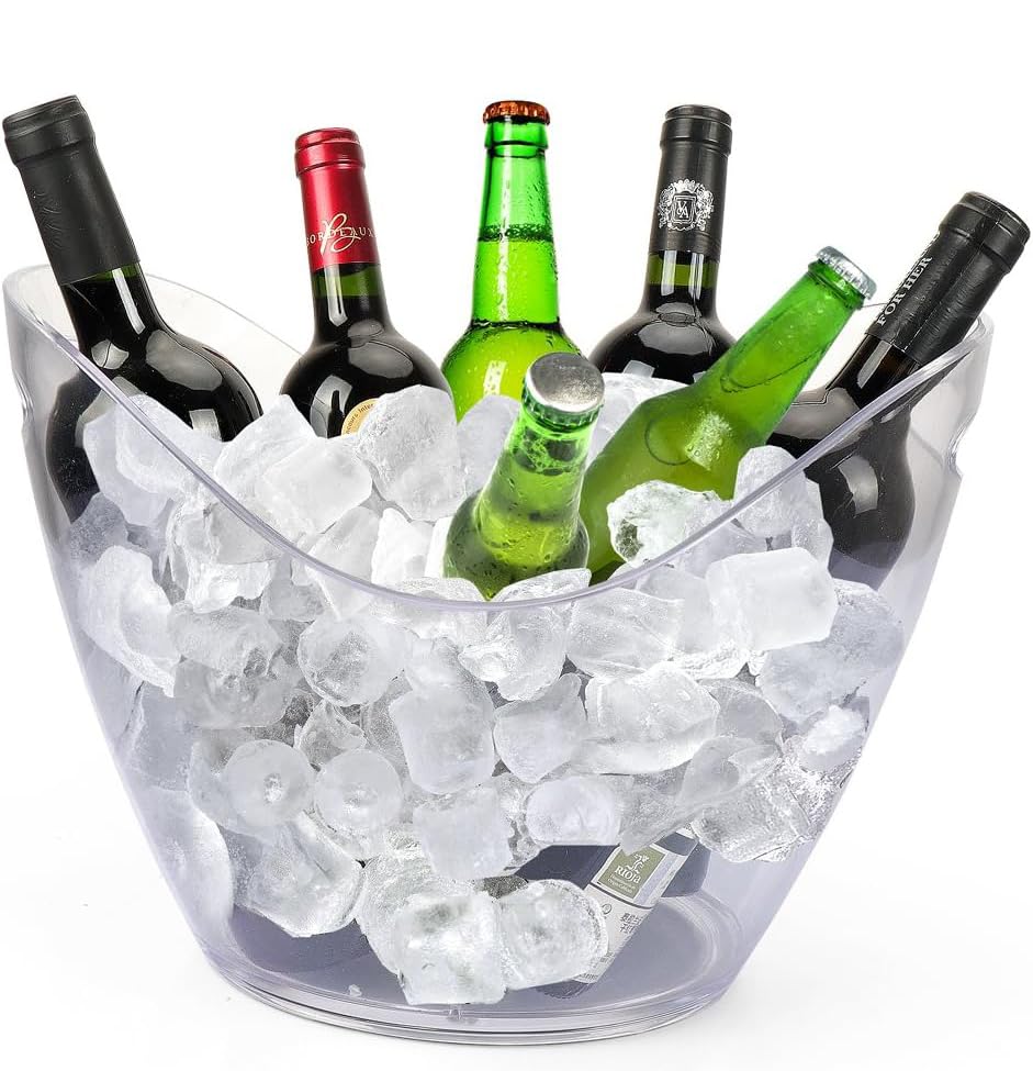 8L Eiseimer Champagner Eimer,Eis Eimer,Weinkühler Sektkühler,grosse Eiskübel, Küchenobst und Gemüse
