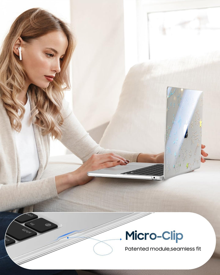 Fintie Hülle Kompatibel mit MacBook Air 13,6 Zoll M5 M4 M3 M2 (2026-2022) A3449 A3240 A3113 A2681, U