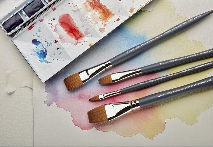 Winsor & Newton 5011413 Professional Aquarellpinsel, Malpinsel für Aquarellfarben mit synthetischen