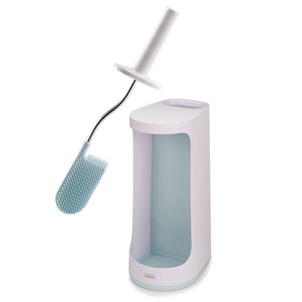 Joseph Joseph Flex Plus - Hygienische Silikon-Toilettenbürste mit extragrossem Aufbewahrungsbehälter