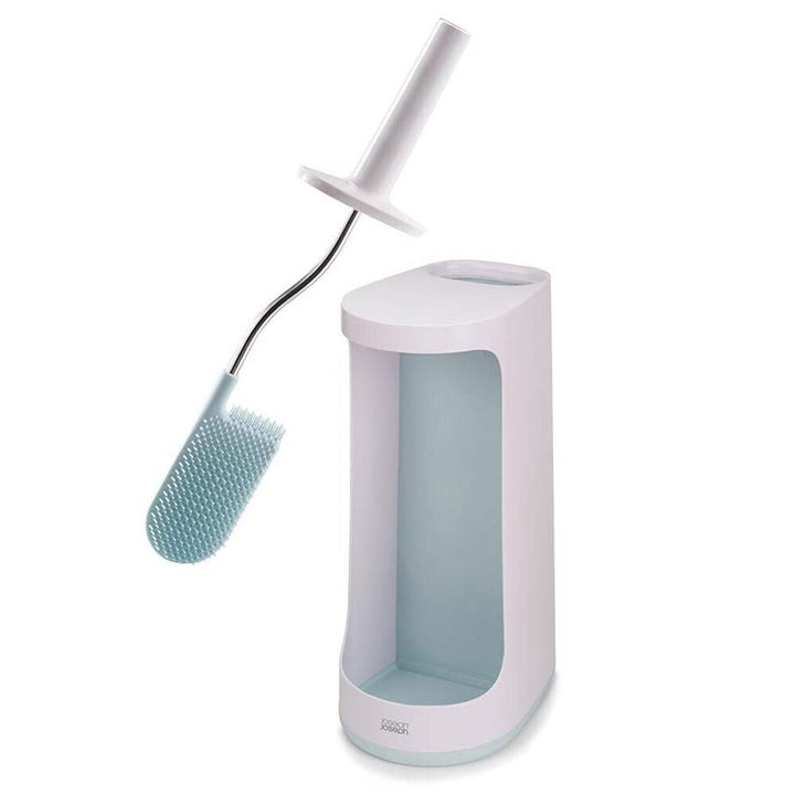 Joseph Joseph Flex Plus - Hygienische Silikon-Toilettenbürste mit extragrossem Aufbewahrungsbehälter
