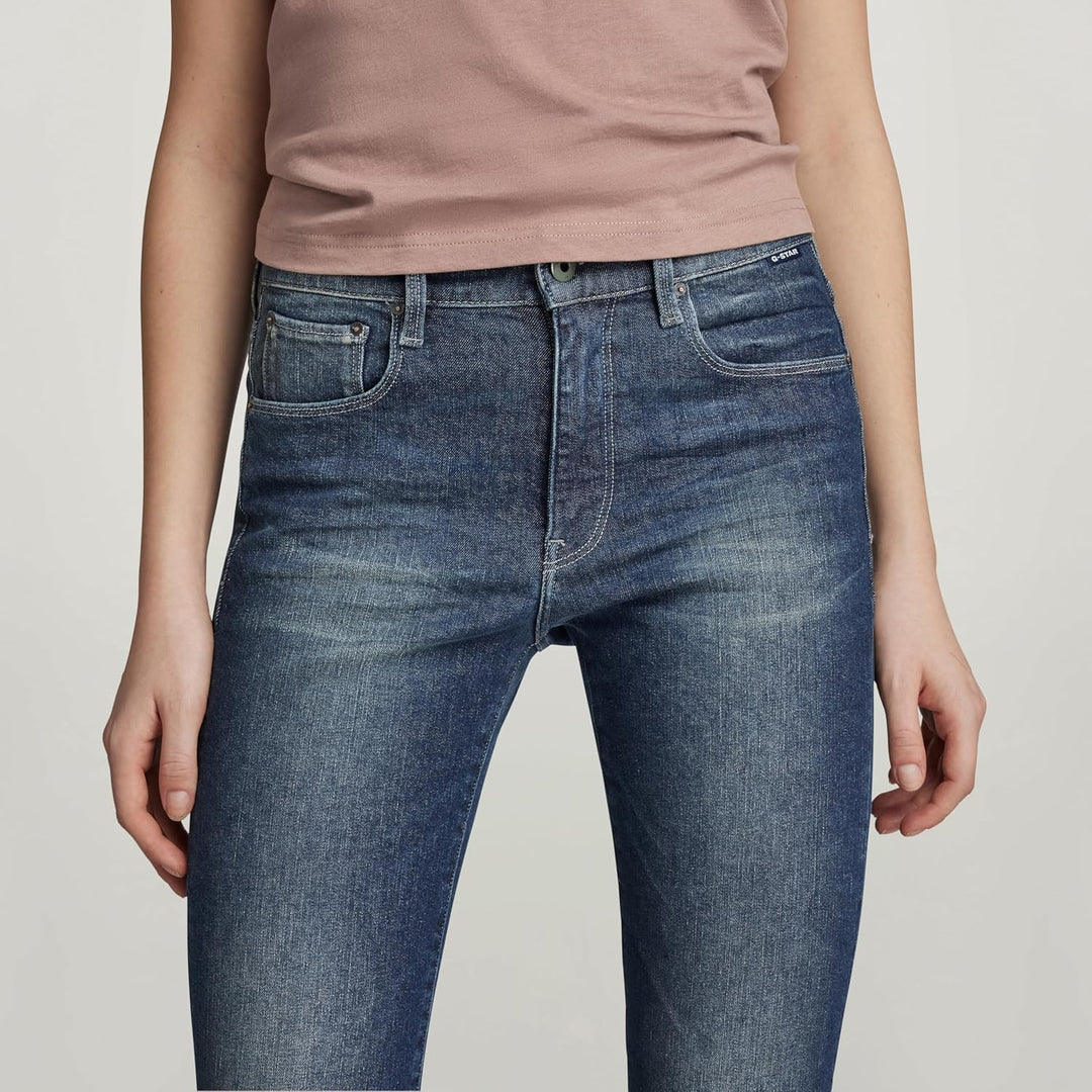 G-Star Damen Jeans 3301 Skinny Slit Jeans 28W / 28L Blau (Antique Forest Blue D21404-d188-d355), 28W