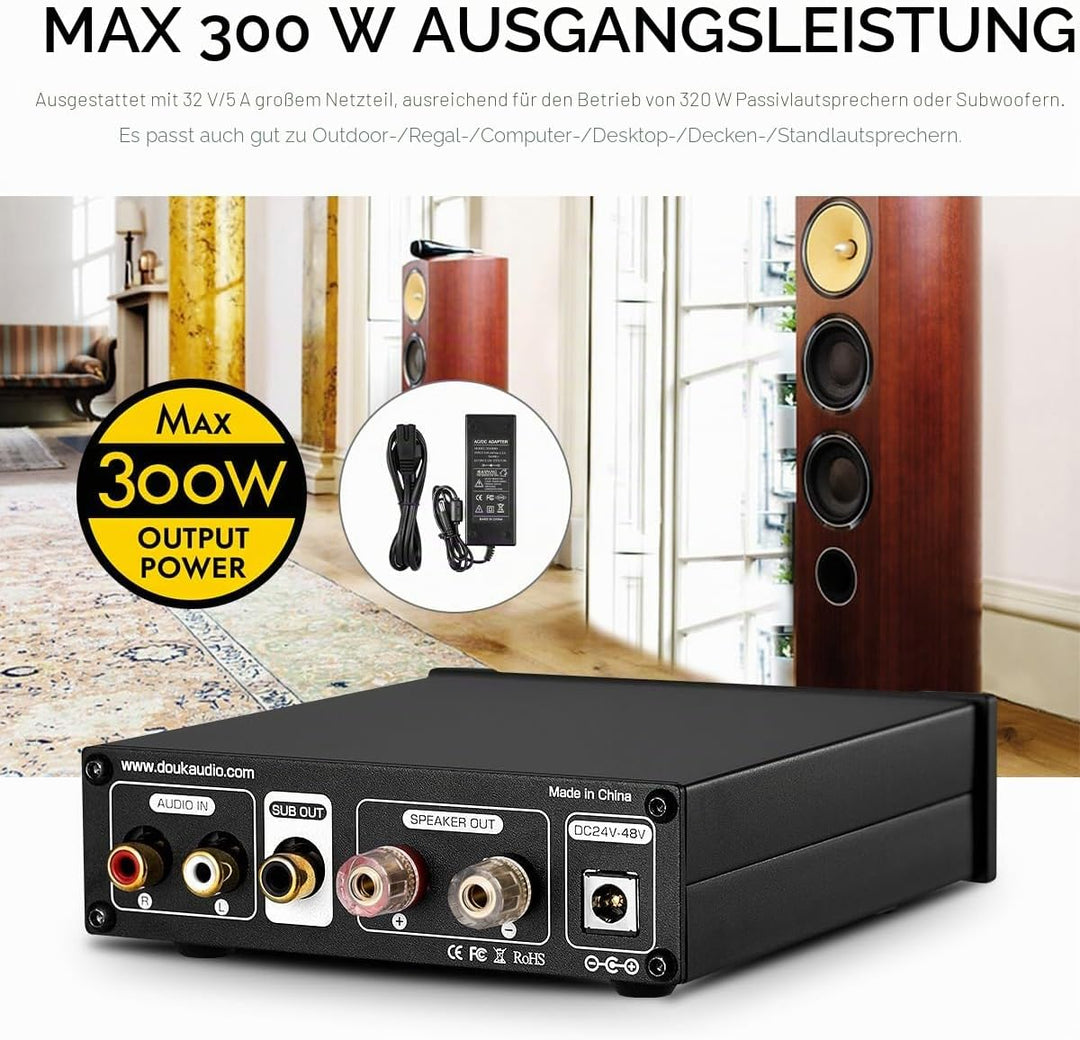 Nobsound G2 PRO 300W Mini HiFi Subwoofer/Vollfrequenz Mono Leistungsverstärker Audio Verstärker
