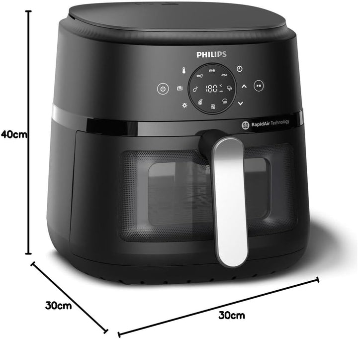 Philips Airfryer Serie 2000 NA231/00 Freidora de Aire 13 en 1 Con Ventana 6.2L 1700W Negra