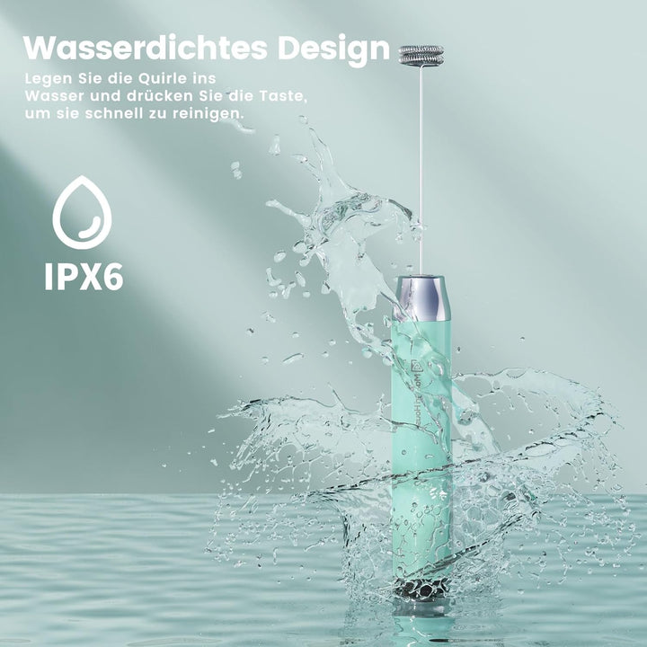 Maestri House Wiederaufladbarer Milchaufschäumer, Tragbarer Elektrischer Schaummacher aus Edelstahl,