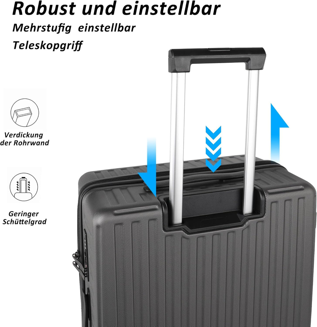 TANTOMI Koffer Gross, 28 Zoll Hartschalenkoffer, Leichter ABS-Rollkoffer, Reisekoffer mit 4×360°-Rol