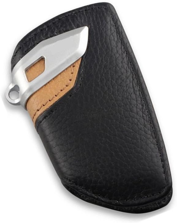 Auto echtes Leder Smart Key Cover Fall für BMW(Blade Gelb), Blade Gelb