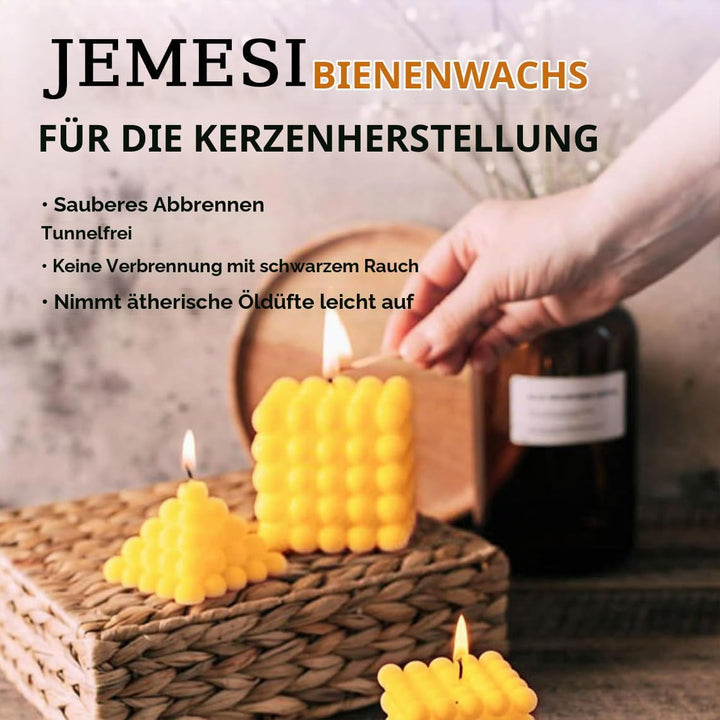 Bienenwachs Pastillen,2kg 100% natürliches Bienenwachs, Perfekt geeignet für Kosmetikprodukte, Biene