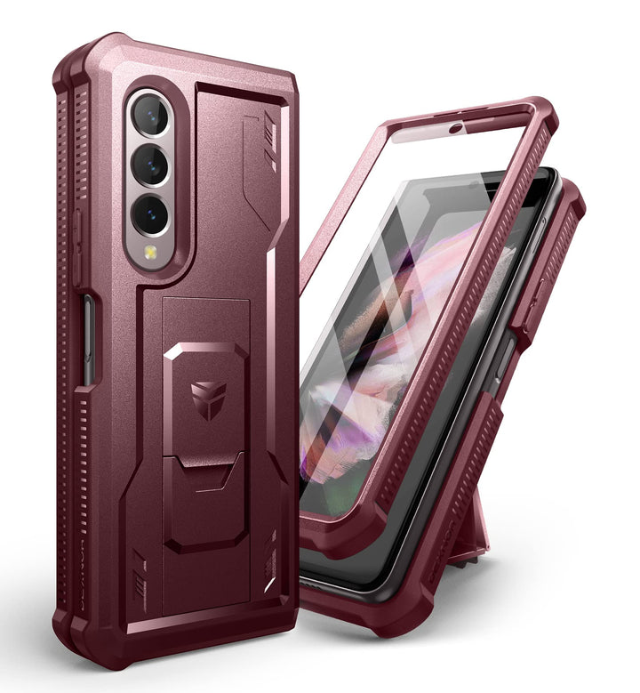 Dexnor für Samsung Galaxy Z Fold 3 5G (2021) Hülle, Full-Body Dual Layer Rugged Case mit eingebautem