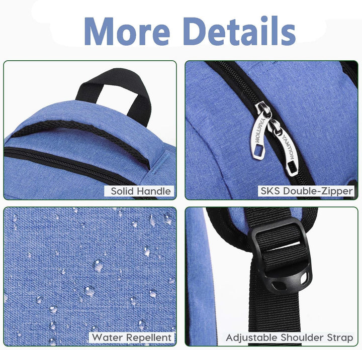 YAMTION Rucksack Herren Rucksack Schule mit USB Ladeanschluss, 15,6 Zoll Laptopfach Schulrucksack Ju