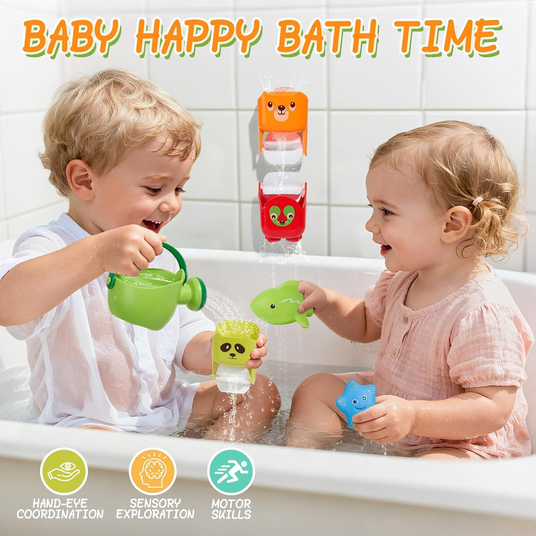 Badewannenspielzeug Badespielzeug Baby ab 1 2 3 4 Jahr - Wasserspielzeug Badewannen Spielzeug Kinder