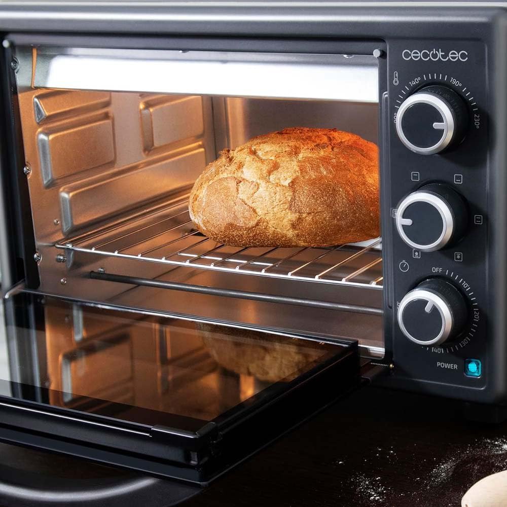 Cecotec Tischofen Bake&Toast 2600 Black 4Pizza, 26 L, 1500 W, inklusive Pietra Pizza Stein für Ergeb