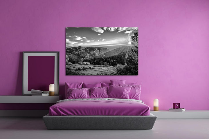 deyoli zauberhafter Sonnenaufgang über gewaltiger Landschaft Effekt: Schwarz/Weiss Format: 80x60 als