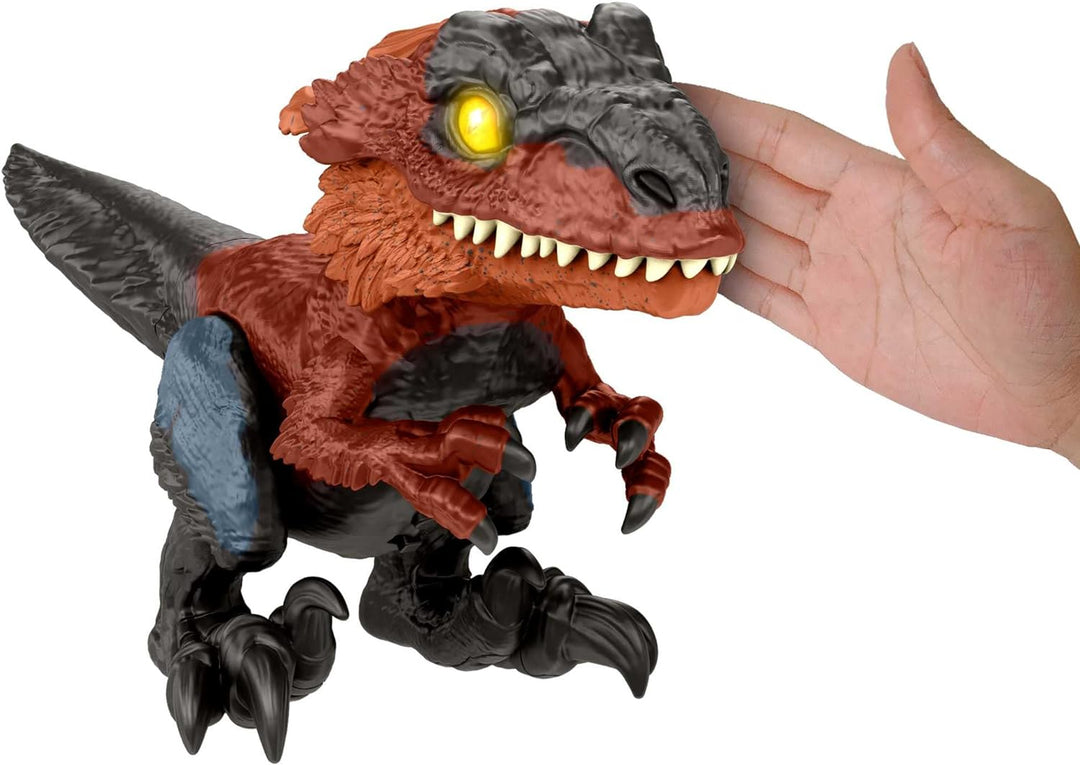 Jurassic World GYW89 - Ein neues Zeitalter – Uncaged Rowdy Roars Pyroraptor Dinosaurier-Actionfigur,