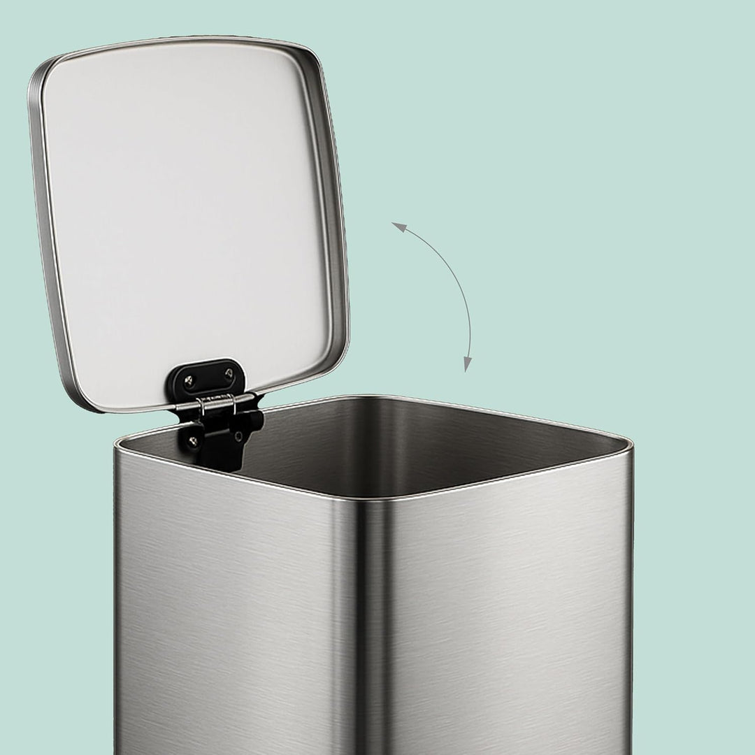 Relaxdays Mülleimer Küche, 20 Liter, entnehmbarer Inneneimer, Fusspedal, mit Müllbeutel, Tretmülleim