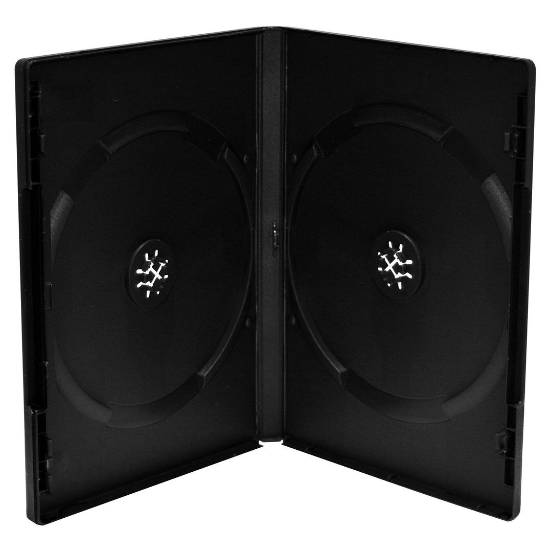 DVD-Leerhülle BOX12 für 2 Discs, 14mm, Maschinenfähig, Schwarz - 50 Stück