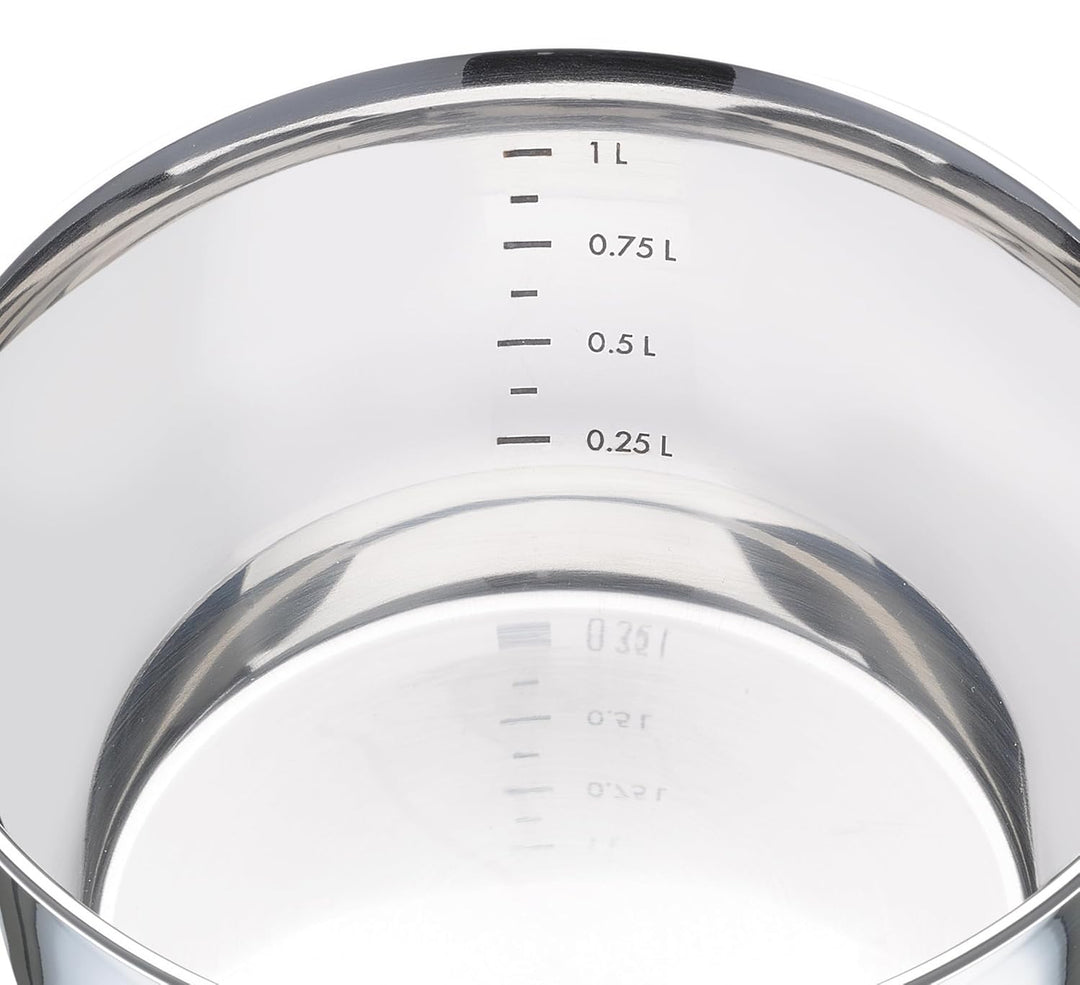 Küchenprofi COOK Stielkasserolle / Induktion / Ø 16cm / 1L / Rostfreier Edelstahl / Für alle Herdart