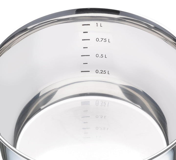 Küchenprofi COOK Stielkasserolle / Induktion / Ø 16cm / 1L / Rostfreier Edelstahl / Für alle Herdart