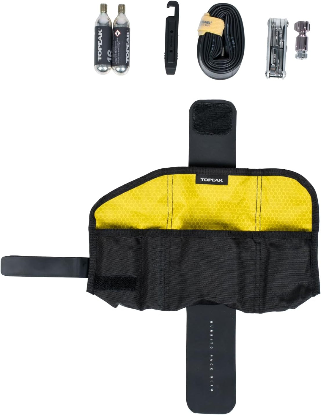 Topeak Burrito Pack Slim Tasche aus 600D Polyester und Hypalon in der Farbe Schwarz, Gewicht: 70 g M