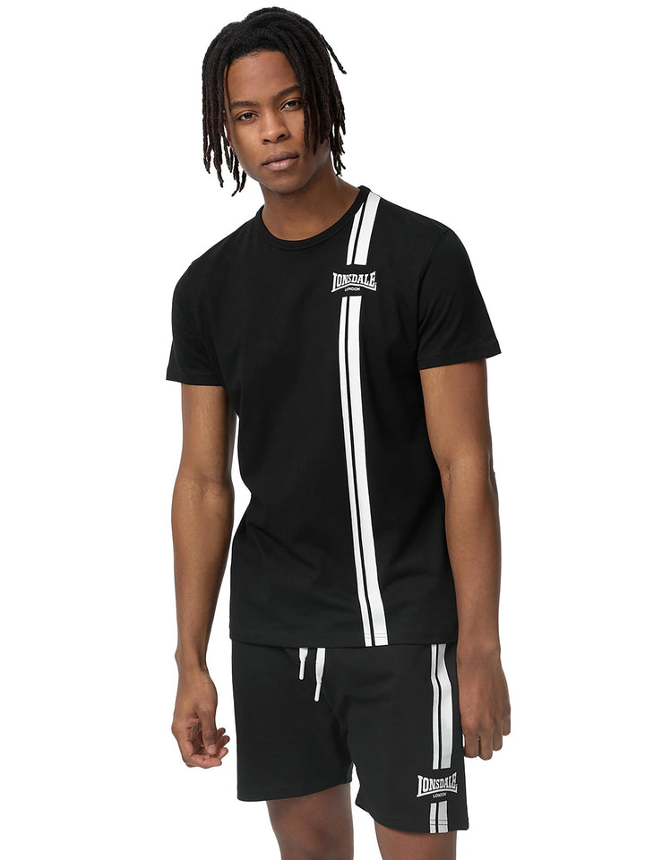 Lonsdale Herren Inverbroom Freizeit T-Shirts M Black/White, M Black/White