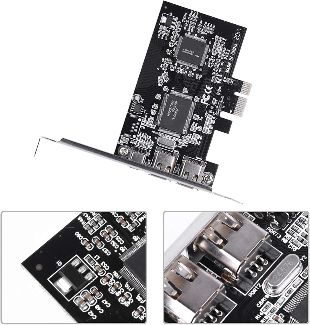 Firewire PCI-Express-Karte, PCI-E PCI Express FireWire 1394a IEEE 1394 Controller-Karte mit FireWire