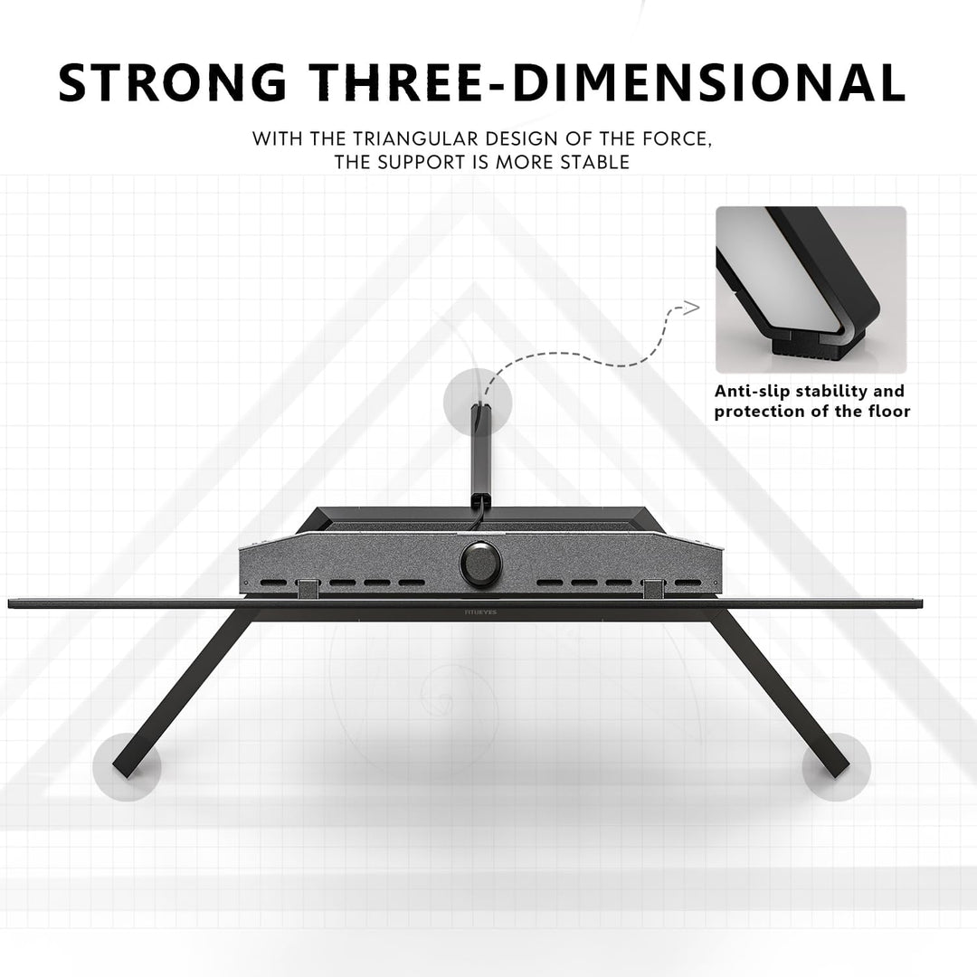 FITUEYES Design TV Ständer für 55 60 65 70 75 78 Zoll Fernseher TV Stand im Staffelei Design höhenve