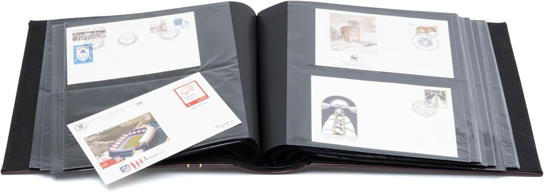 Leuchtturm 333112 Sammel-Album für 200 First-Day-Cover FDCs oder Briefe in C6, inkl. Schutzkassette