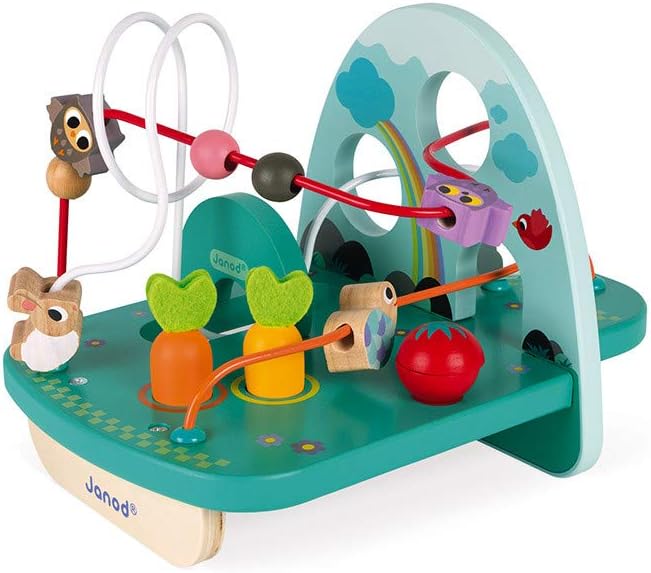 Janod - Wooden Looping Rabbit & Co - Toddler Manipulation and Motor Skills Toy - For children from t