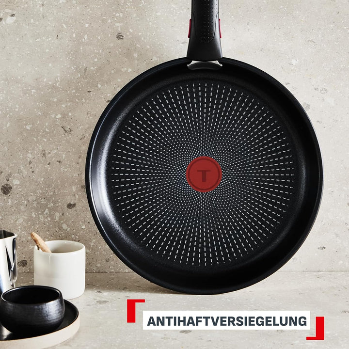 Tefal Ingenio Comfort Max 8-tlg. Kochgeschirr-Set, Titanium Antihaftversiegelung, stapelbar, platzsp
