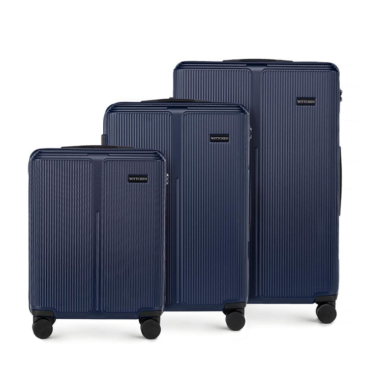 WITTCHEN Stripes Line Kofferset 3-teilig | ABS-Hartschalenkoffer, 4 Rollen 360° | Koffer Set Handgep