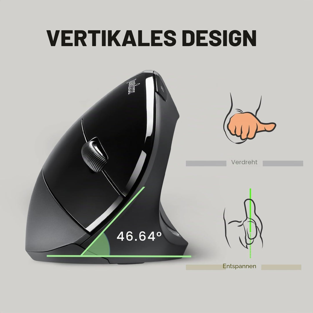 Perixx 11167 PERIMICE-713 Ergonomische Vertikale Kabellose Radiofrequenz Maus, Empfohlen bei Tennisa