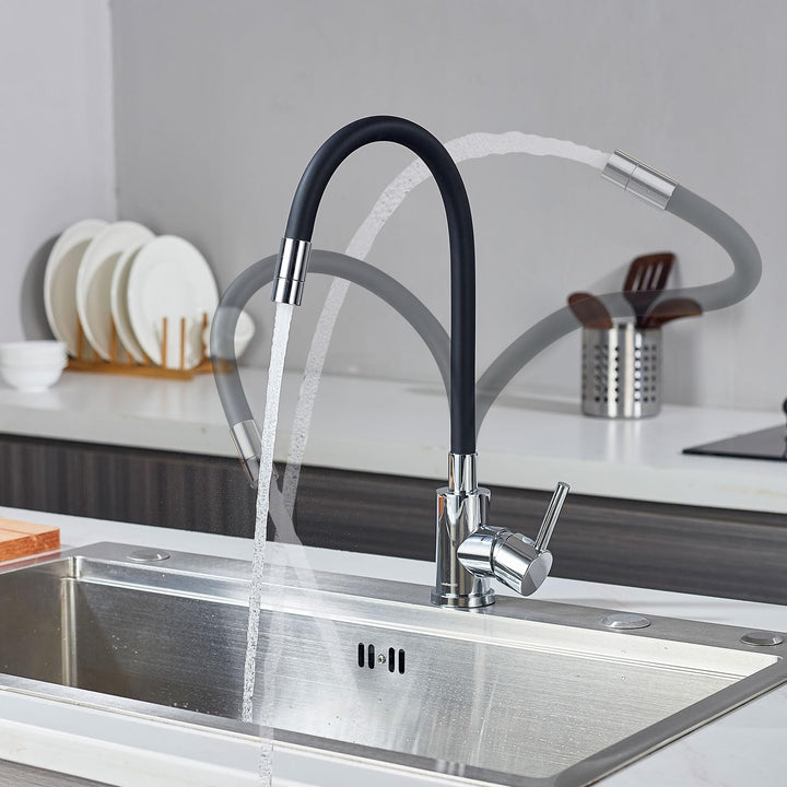 Wasserhahn Küche Mit 2 Wasserstrahlarten,LakeBayMZC Küchenarmatur Mit Flexibler Auslauf,360° drehbar
