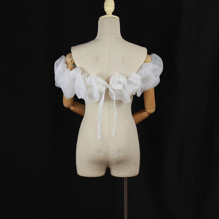 Eleganter Brautschal Für Hochzeitskleider, Schulterfreier Schulterschal Raffungen, Wickelschal Für B
