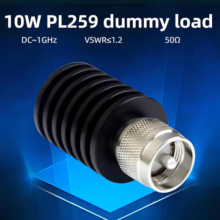BECEN 10 Watt PL259 Dummy Load – 10W UHF Stecker Typ Stecker DC auf 1 GHz 50 Ohm UHF Typ Stecker 10