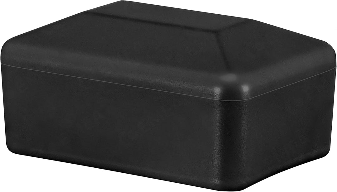 EMFA Zaunpfahlkappe rechteckig 40x80 mm Schwarz 5 Stück Pfostenkappen Kunststoff Pfostenkappen Abdec