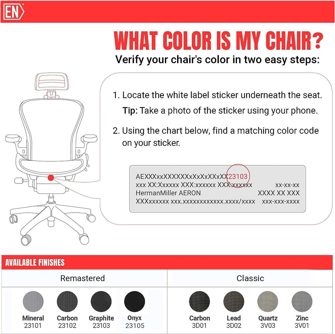 Engineered Now Kopfstütze für klassischen Herman Miller Aeron h4 für remastered Graphit, h4 für rema