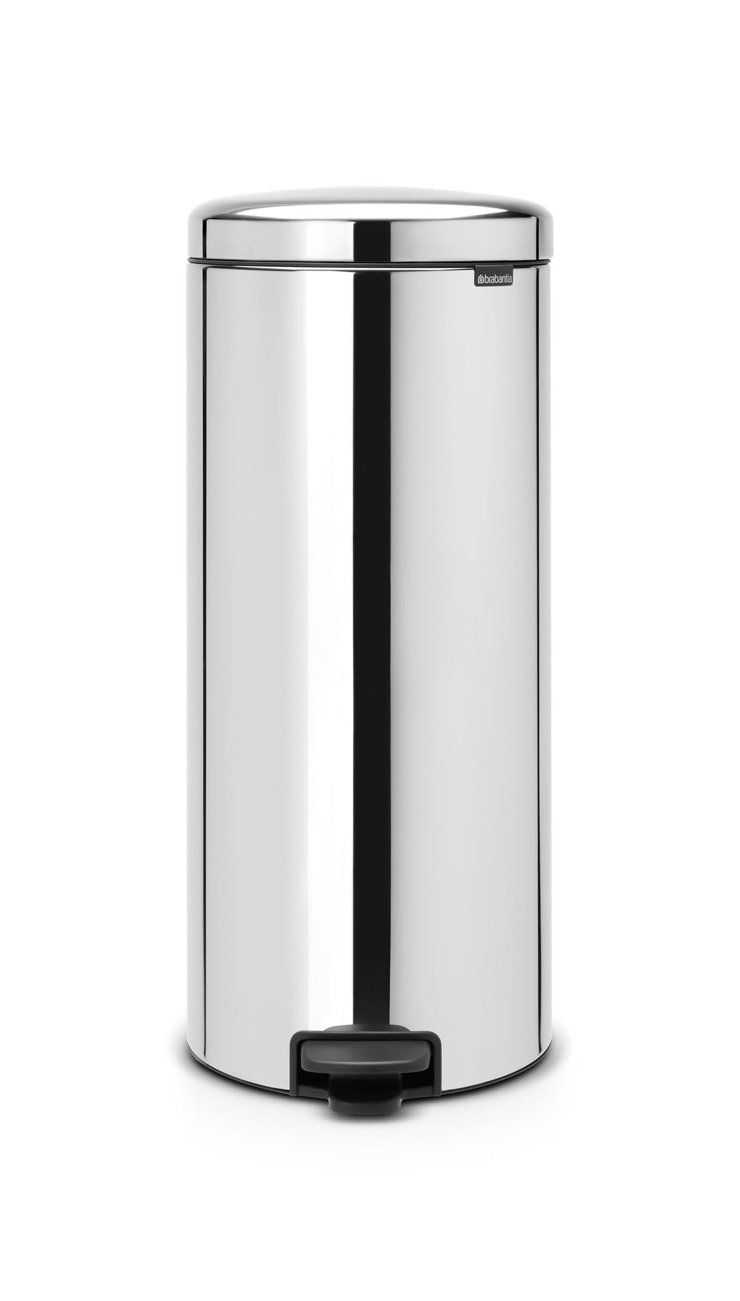 Brabantia Treteimer mit Inneneimer aus Metall, plastik metall, Glänzender Stahl, 30L 30 Liter Brilli