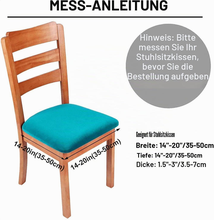 Homaxy Stuhlbezug Sitzfläche Samt Weich Sitzbezug Stuhl Stretch-sitzbezüge für Esszimmerstühle Abwas