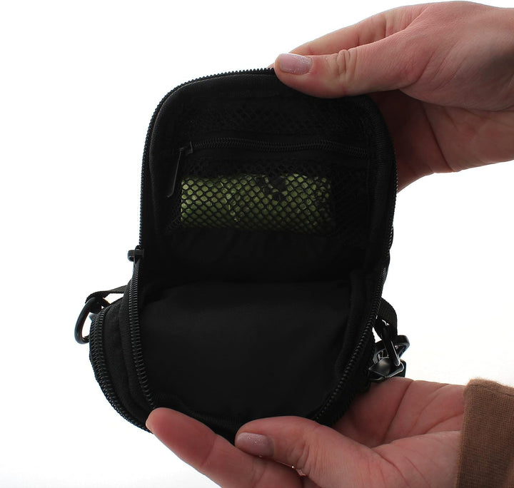 pet wiz Hundetasche mit abnehmbarem und verstellbarem Gurt (schlanke und leichte Hundetasche), Schla