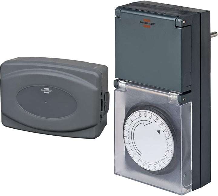 Brennenstuhl wetterfeste Box und Zeitschaltuhr MZ 44 für den Aussenbereich (IP54 Schutzbox und IP44