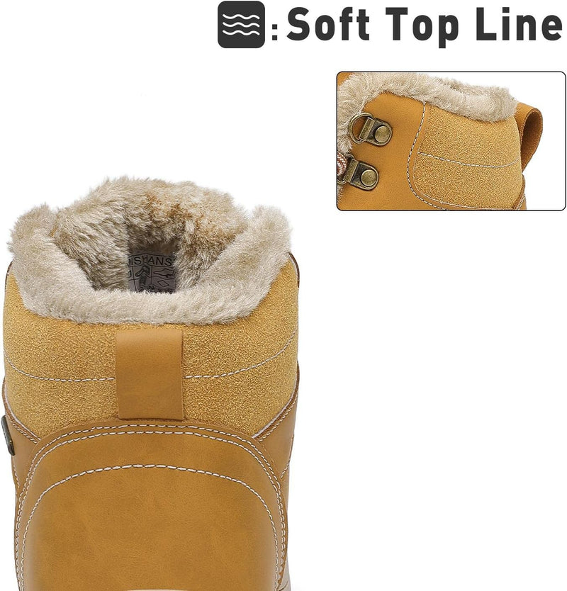 Mishansha Unisex Winterschuhe Winterstiefel mit Warm Gefüttert, Gr. 36-48 37 EU Buttergelb, 37 EU Bu