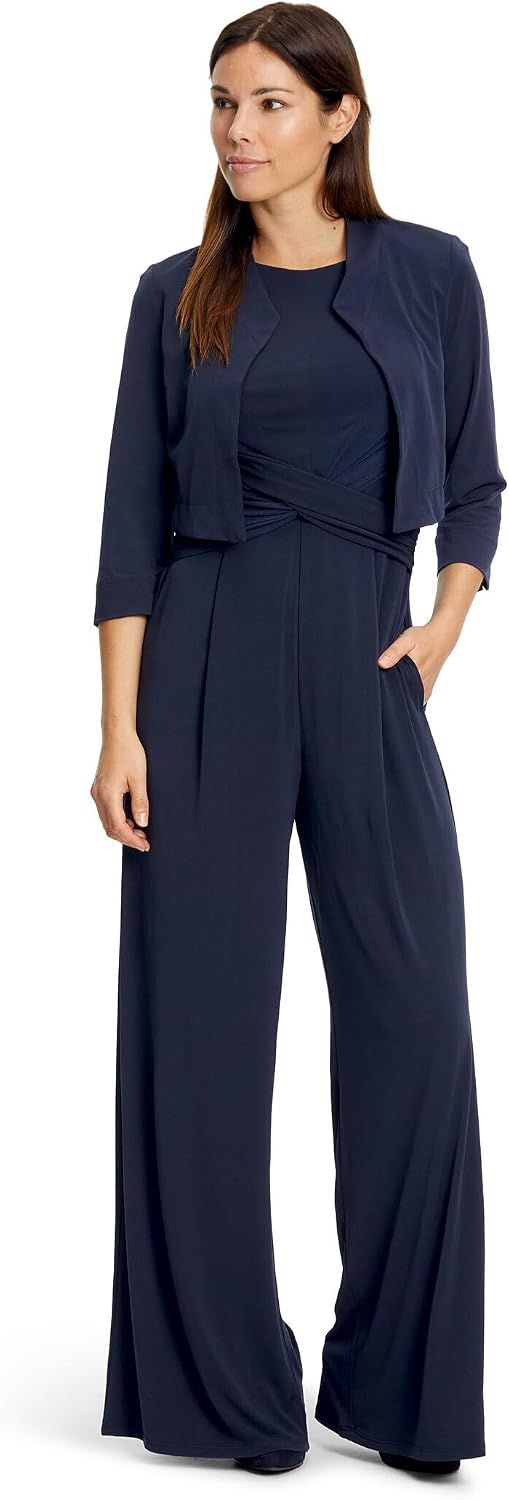 Vera Mont Damen Bolero-Jacke figurbetont 52 Blau, 52 Blau