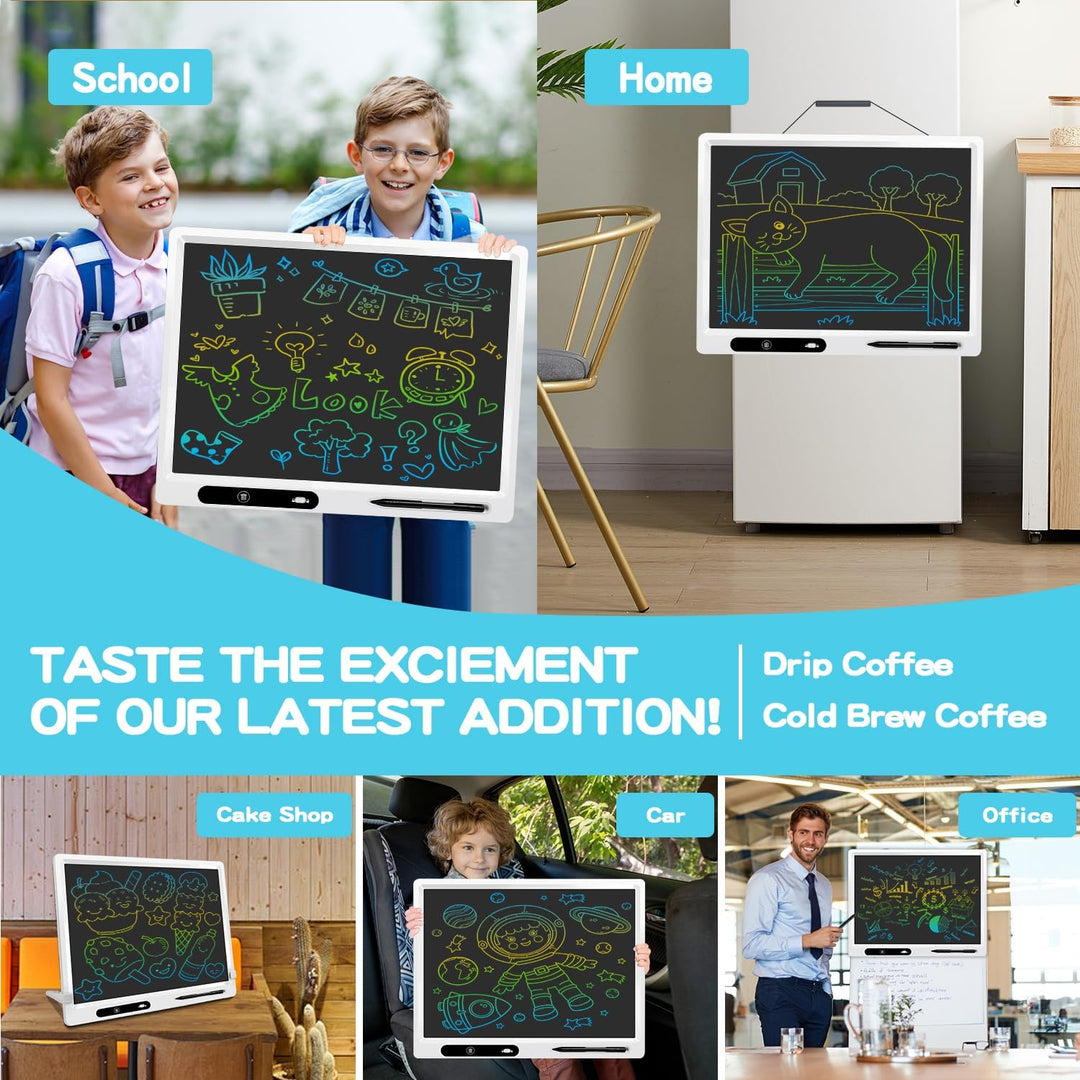 LCD-Schreibtablett, 22 Zoll Dual Colorful Screen Writing Doodle Board Elektronischer digitaler Schre