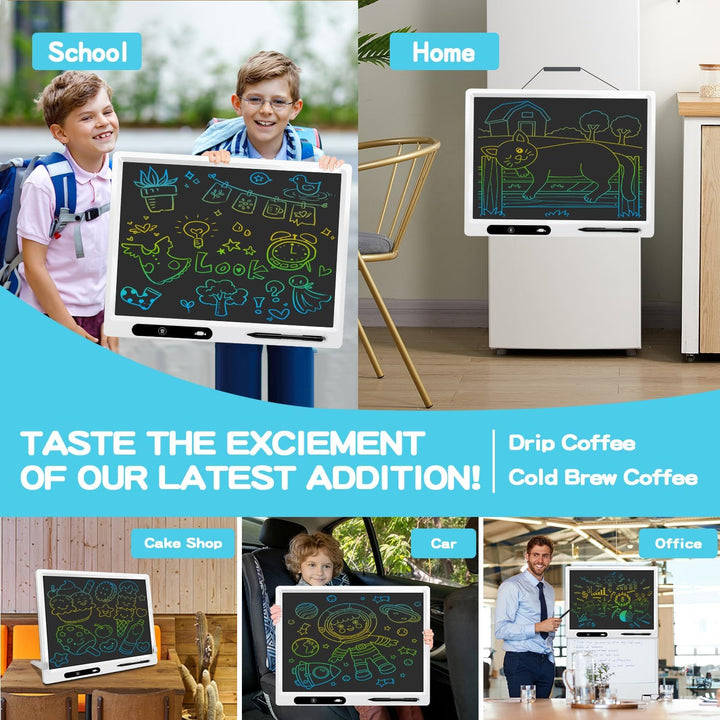 LCD-Schreibtablett, 22 Zoll Dual Colorful Screen Writing Doodle Board Elektronischer digitaler Schre