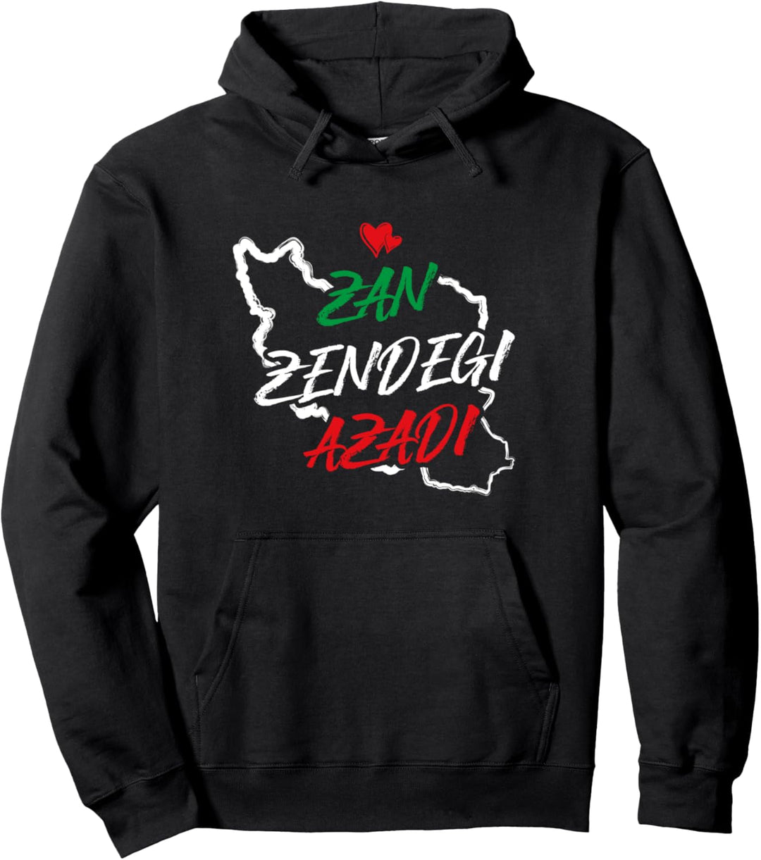 Free Iran Zitat | Zan Zendegi Azadi | Heart Freedom Love Pullover Hoodie