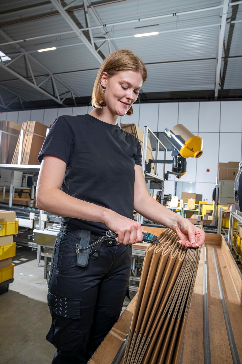 wolfcraft Trapezklingen-Messer-Set PRO SAFETY mit Köcher - 8669060 - Praktisches Set aus Sicherheits